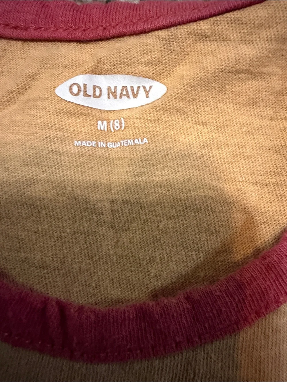 Boys Old Navy Orange Ombre Tank Top with Red Trim and Red Shorts Size 8